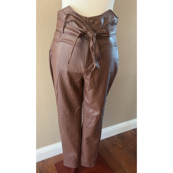 High waisted faux leather skinny pants - Picture 6 of 7